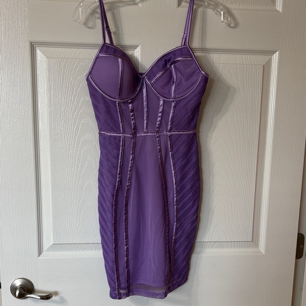 Entry Purple Bodycon Mini Dress size Small NWT